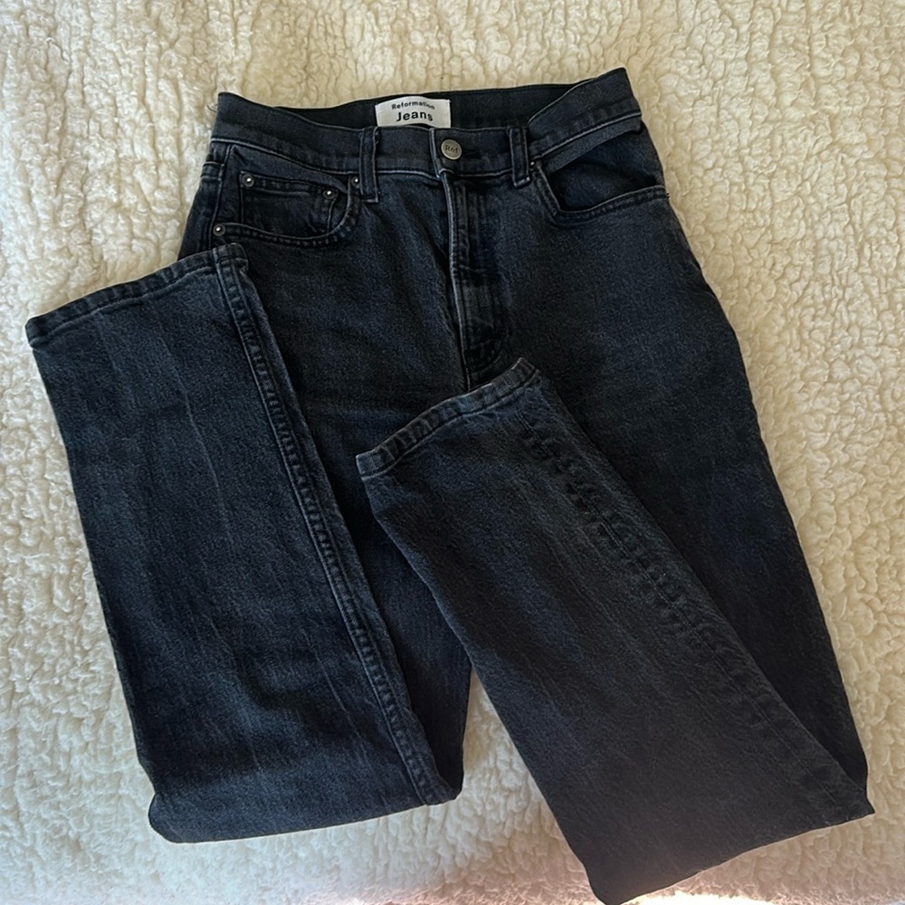 Reformation Liza High Straight Crop Jeans